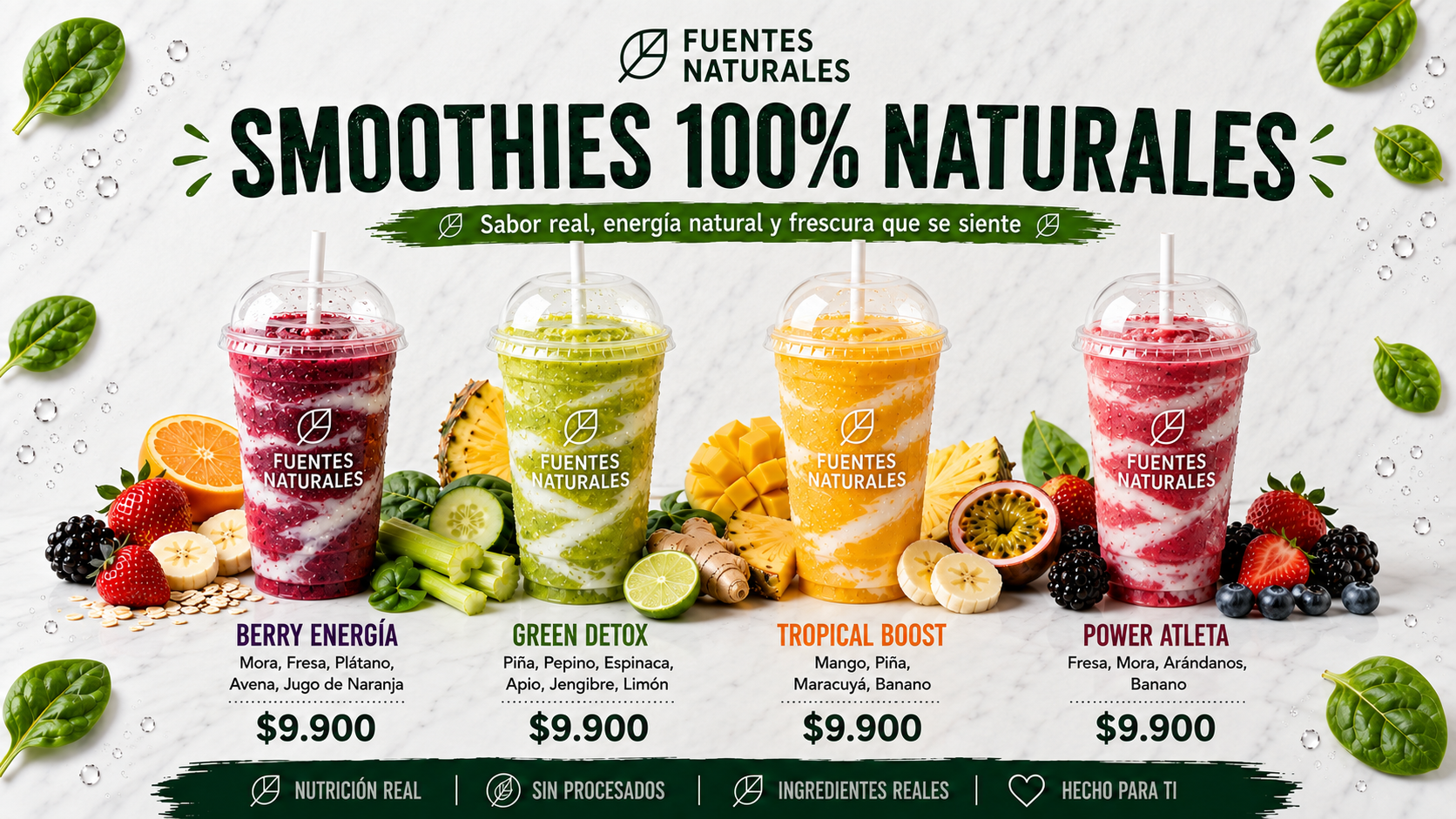 Smoothies naturales Fuentes Naturales