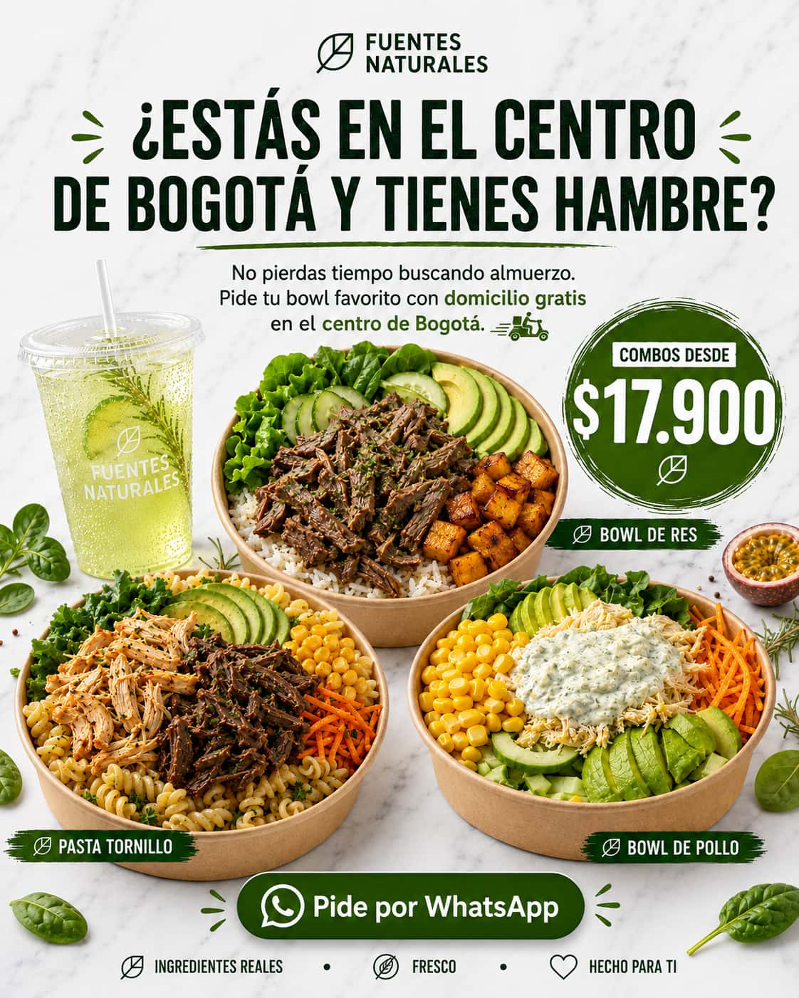 Combos bowls Fuentes Naturales