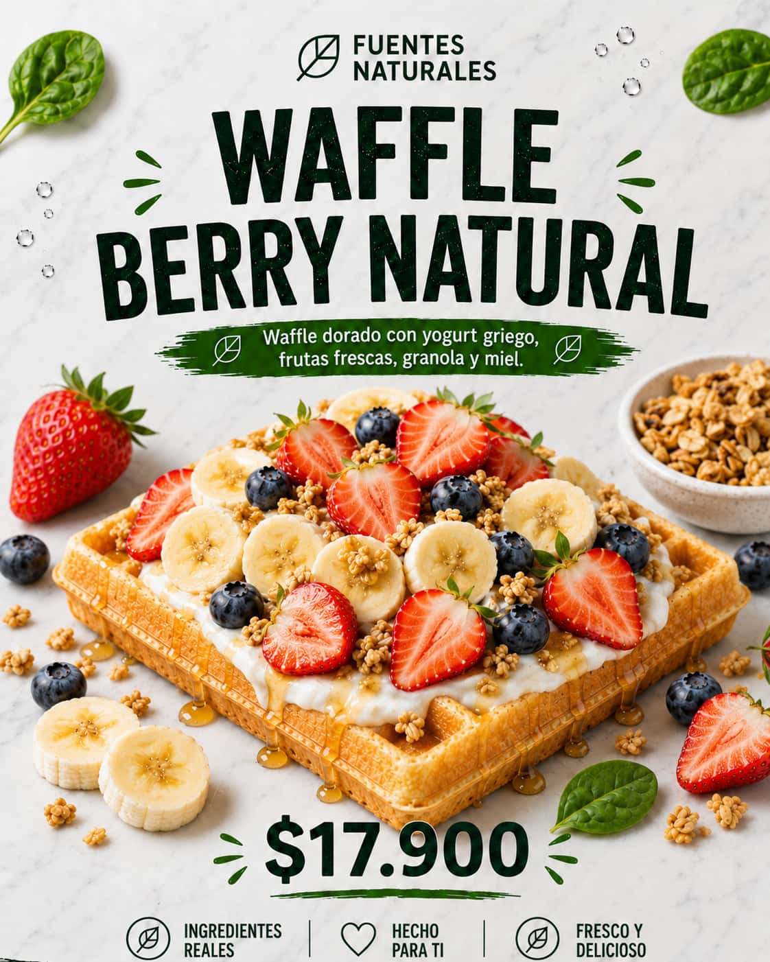 Waffle Fuentes Naturales